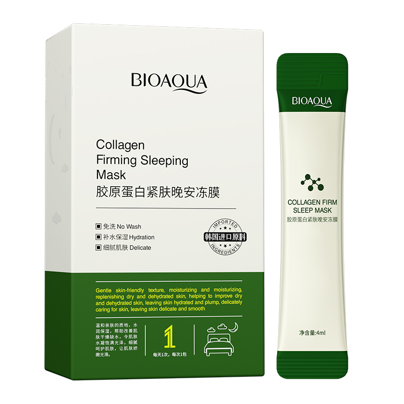 ماسک صورت بایوآکوا مدل  Collagen firming sleeping حجم 4 میلی لیتر