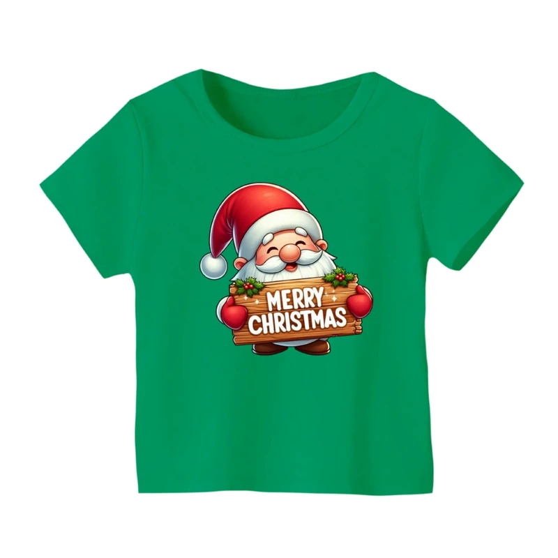 تی شرت آستین کوتاه بچگانه مدل بابانوئل کریسمس کد 26