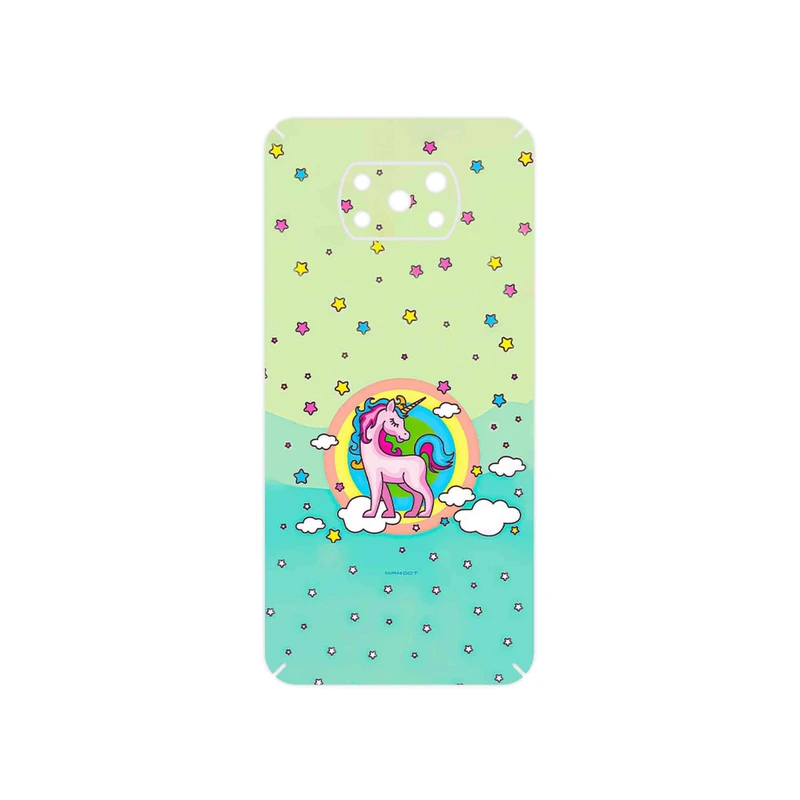 برچسب پوششی ماهوت مدل Rainbow unicorn adventure مناسب برای گوشی موبایل شیائومی Poco X3 NFC