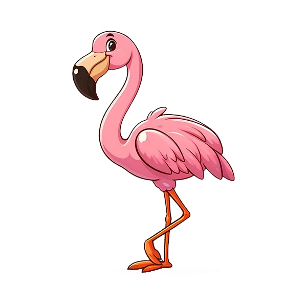 استیکر پارچه و لباس پاد آفرین طرح کارتونی فلامینگو کد 5771