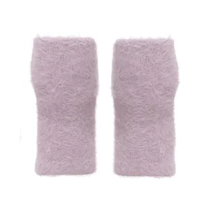 دستکش بافتنی مدل پرز بلند