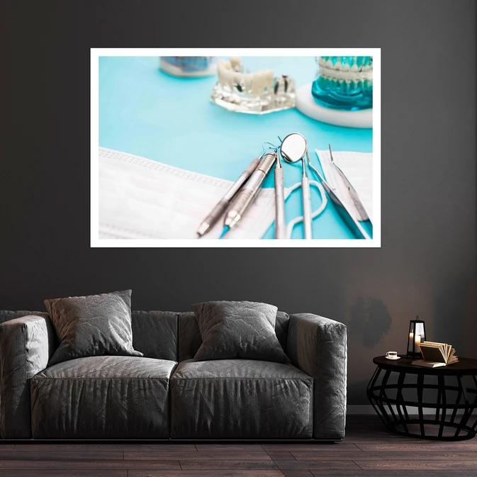 تابلو بکلیت طرح مطب دندانپزشکی مدل قاب شاسی W-s9472