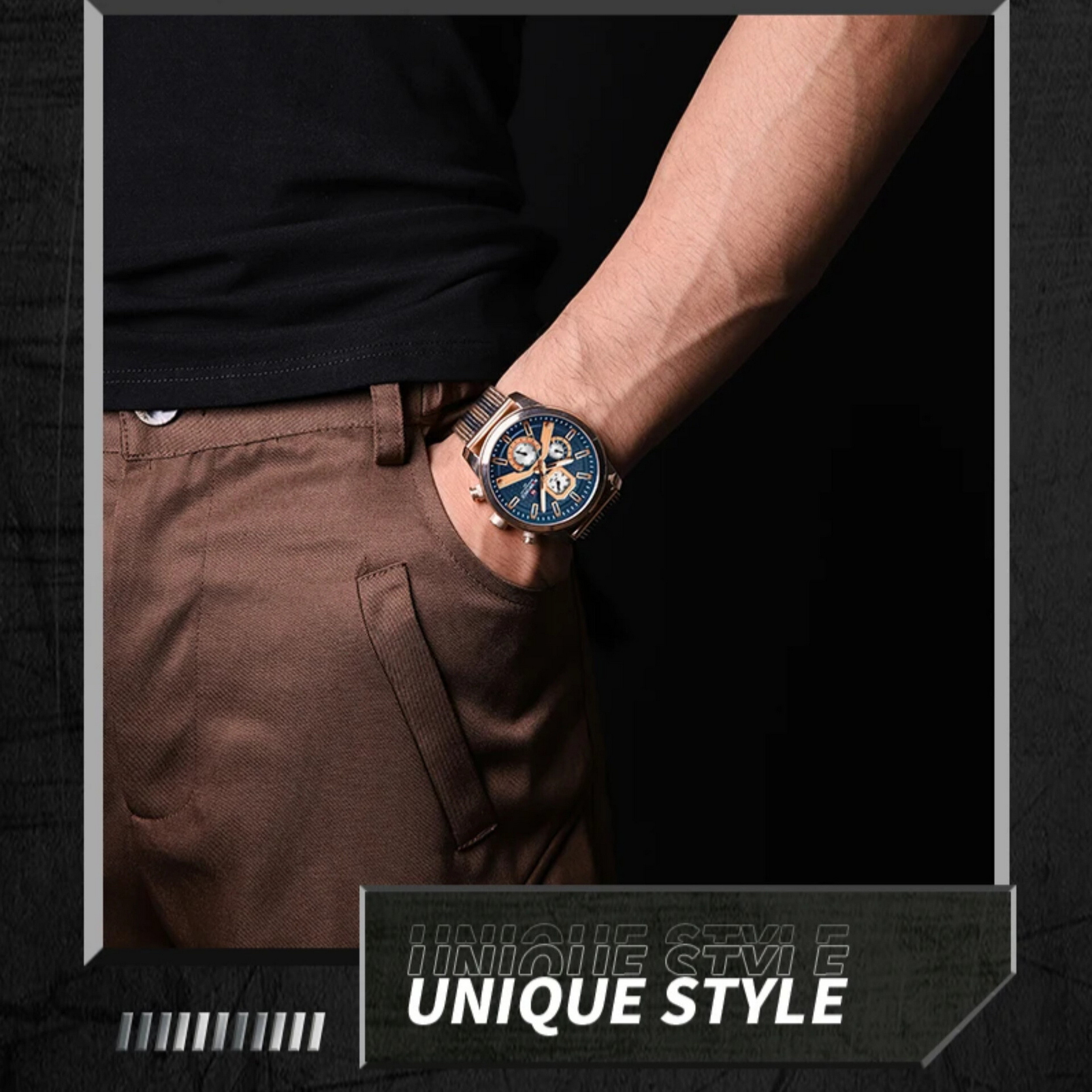 ساعت مچی عقربه‌ای مردانه نیوی فورس مدل سه موتوره فول تایم