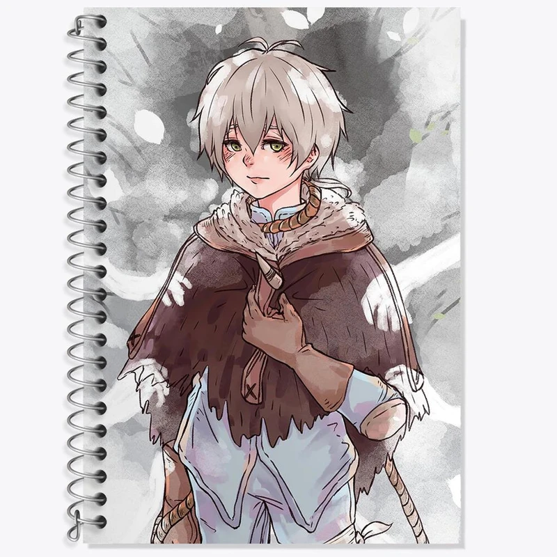 دفتر زبان 50 برگ خندالو مدل دو خط طرح فوشی انیمه به تو ای ابدی کد 15683