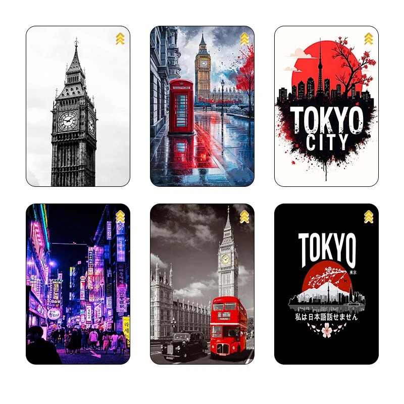 استيکر کارت کارنيکا طرح City کد 66120 مجموعه 6 عددی