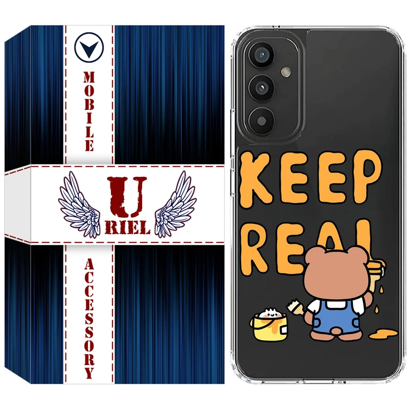 کاور یوریل مدل Clear کد 15 طرح خرس مناسب برای گوشی موبایل سامسونگ Galaxy A15