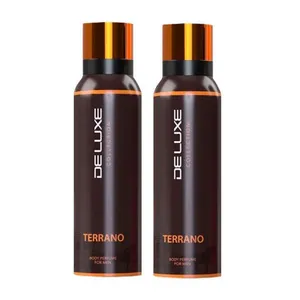بادی پرفیوم مردانه  دلوکس مدل terrano حجم 120 میلی لیتر مجموعه 2 عددی