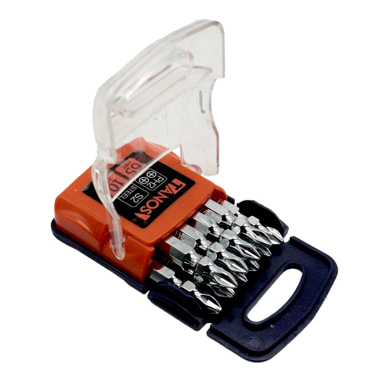 سری پیچ گوشتی دو سر چهار سو تانوس مدل YP-PH2/65MM مجموعه 10 عددی