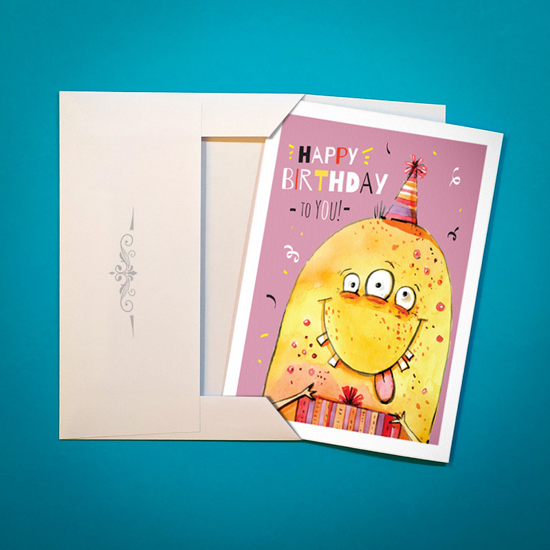 کارت پستال مدل سه بعدی کد CPB1 مجموعه چهار عددی