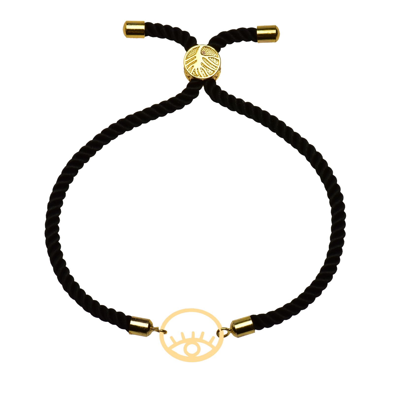 دستبند طلا 18 عیار زنانه کرابو طرح چشم نظر مدل Kr102214 -  - 1