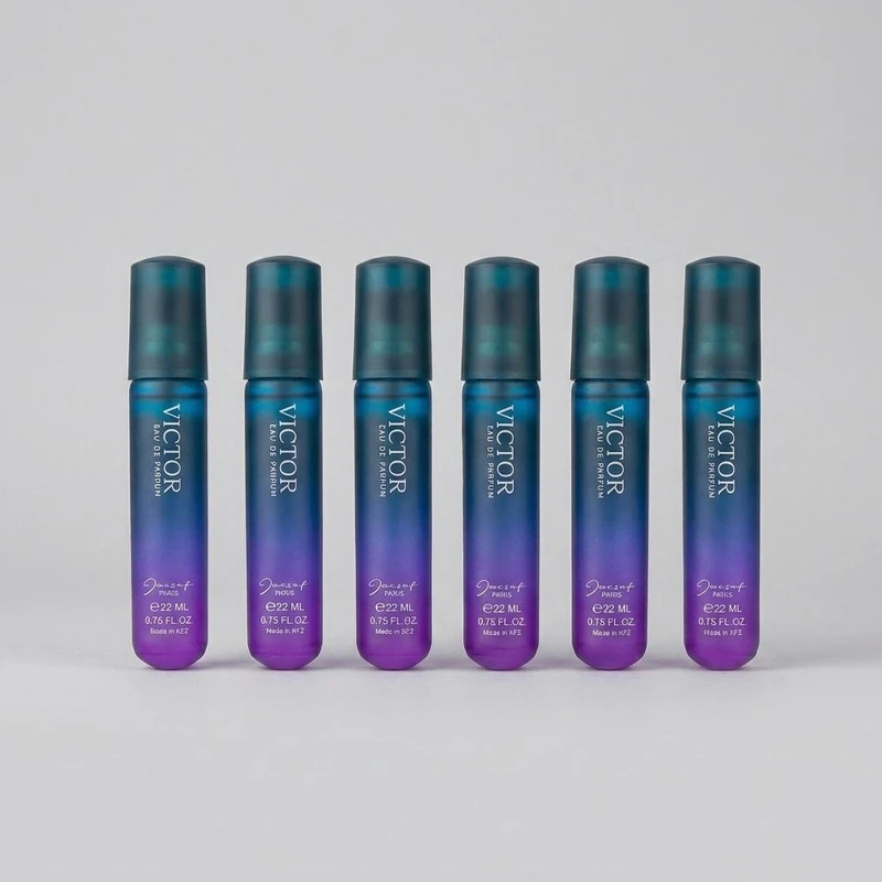 عطر جیبی مردانه ژک ساف مدل Victor حجم 22 میلی لیتر بسته 6 عددی