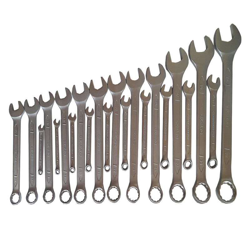 آچار یکسر تخت و یکسر رینگی جی کی پرو مدل AT - 220 مجموعه 22 عددی آچار یکسر تخت و یکسر رینگی جی کی پرو مدل AT - 220 مجموعه 22 عددی