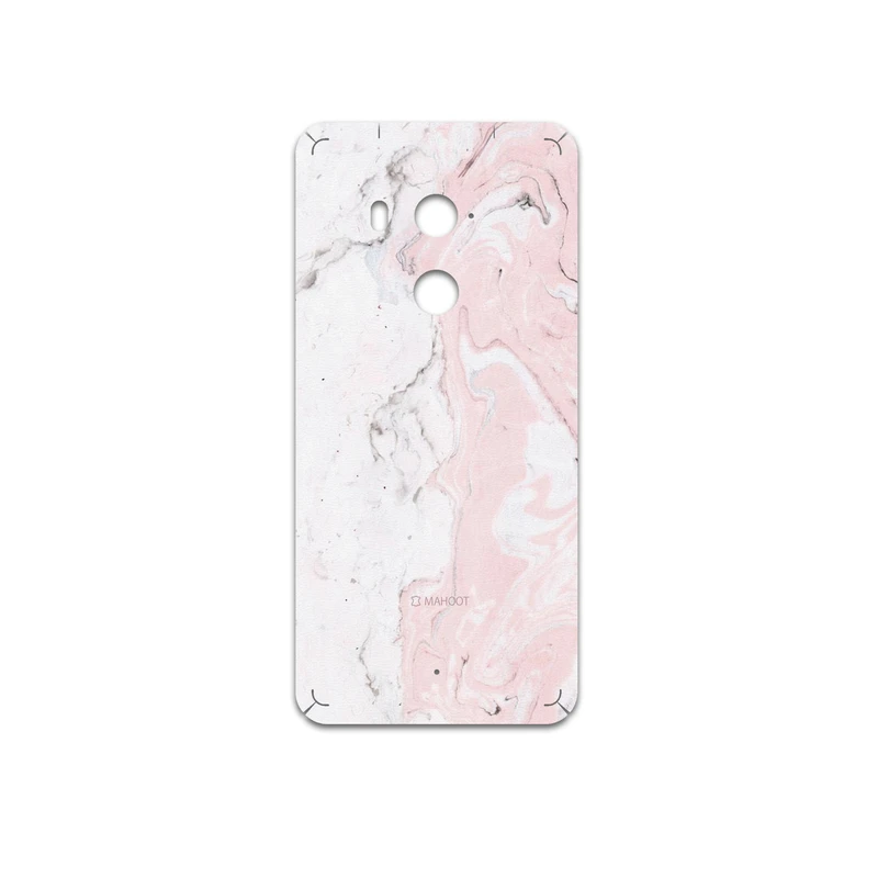 برچسب پوششی ماهوت مدل Blanco-Pink-Marble مناسب برای گوشی موبایل اچ تی سی U11 Plus