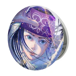 آینه جیبی خندالو طرح اسیرپا انیمه کامویی طلایی Golden Kamuy مدل تاشو کد 23740 