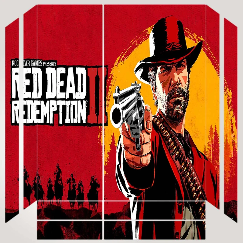 برچسب پلی استیشن ۴ مدل ps4 fat طرح red dead کد PS-1036