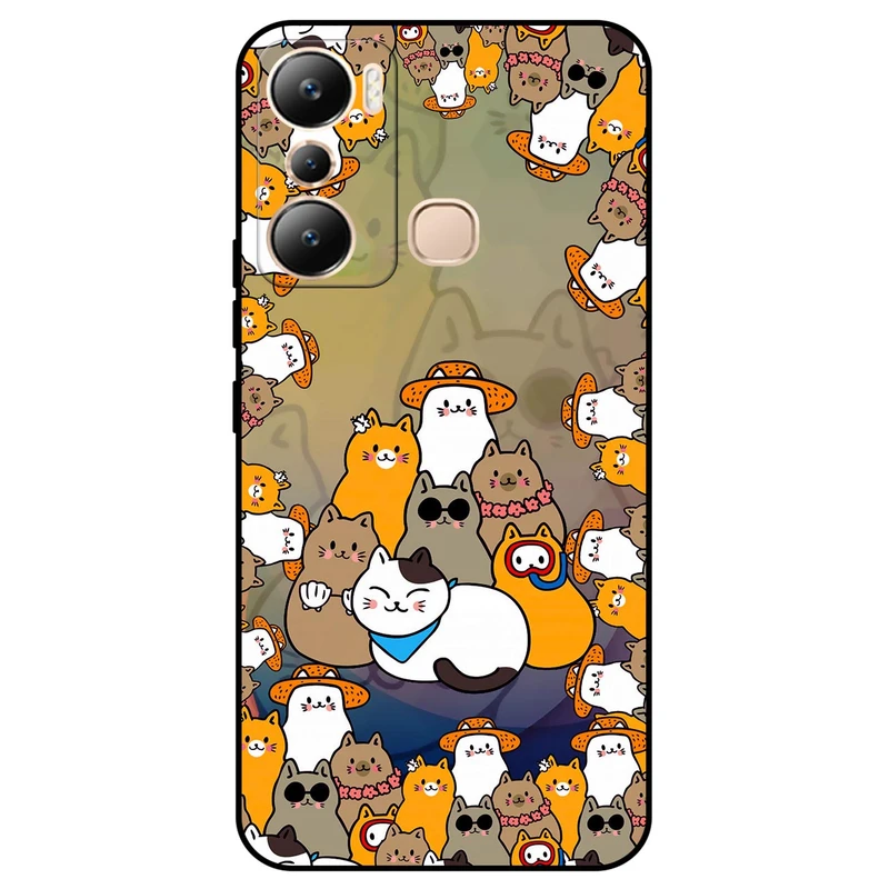 کاور مگافون طرح گربه مدل 7717 مناسب برای گوشی موبایل اینفینیکس Hot 20i