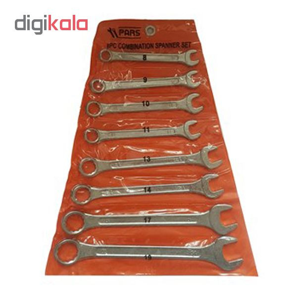 مجموعه 8 عددی اچار مدل یکسر تخت پارس مدل 8pc