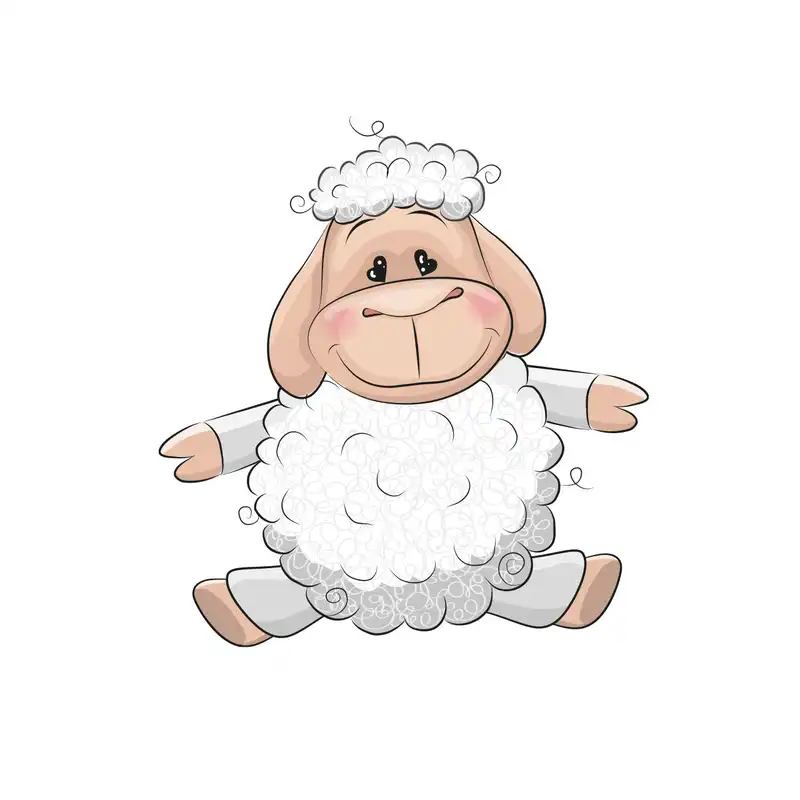 استیکر پارچه و لباس مدل DTF گوسفند