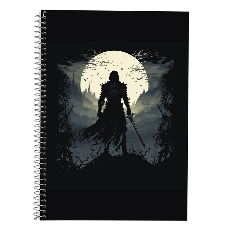 دفتر زبان 50 برگ مدوپد مدل دوخط طرح  ارباب حلقه ها The Lord of the Rings کد DF3075