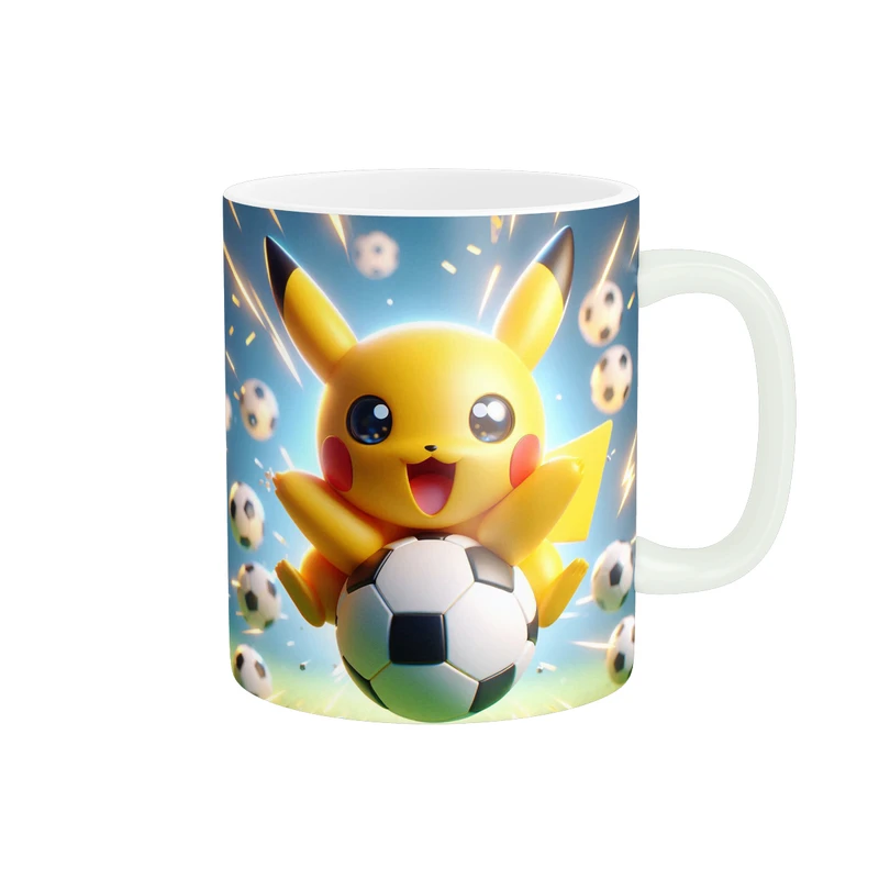 ماگ پاد آفرین طرح پیکاچو مدل فوتبال کد 23