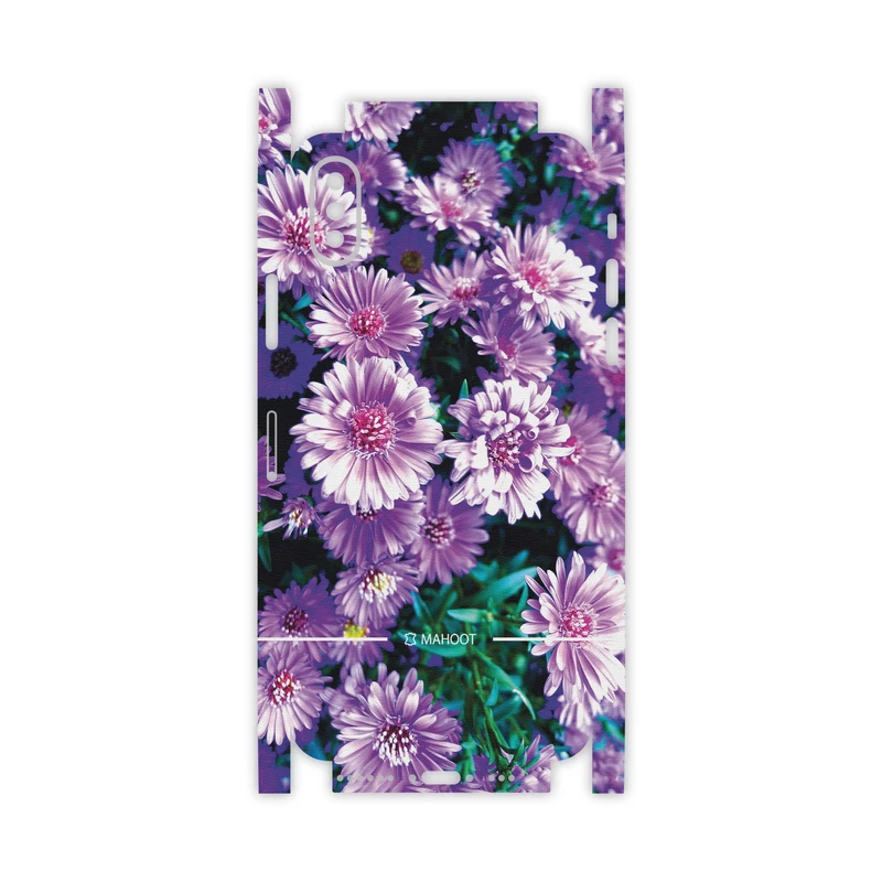 برچسب پوششی ماهوت مدل Purple-Flower-FullSkin مناسب برای گوشی موبایل اپل iPhone Xs