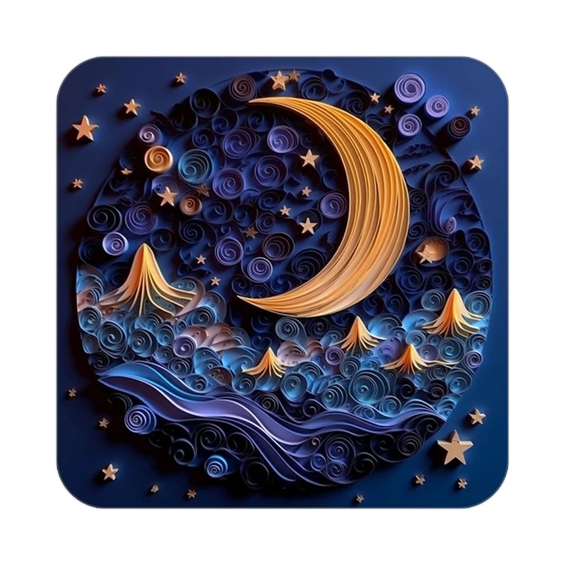 زیر لیوانی کاکتی طرح ماه و ستاره مدل mp53042