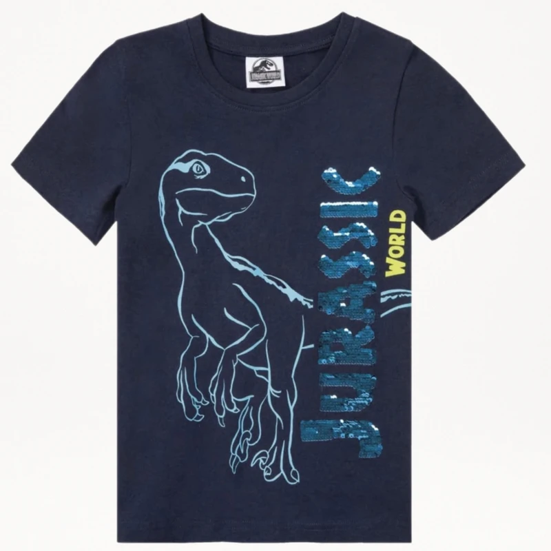 تی شرت آستین کوتاه پسرانه ژوراسیک ورلد مدل دایناسور