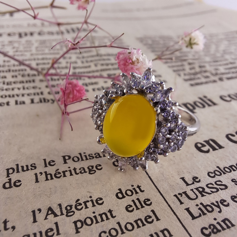 انگشتر نقره زنانه ملک زیور مدل عقیق شرف الشمس مارکیز کد 04