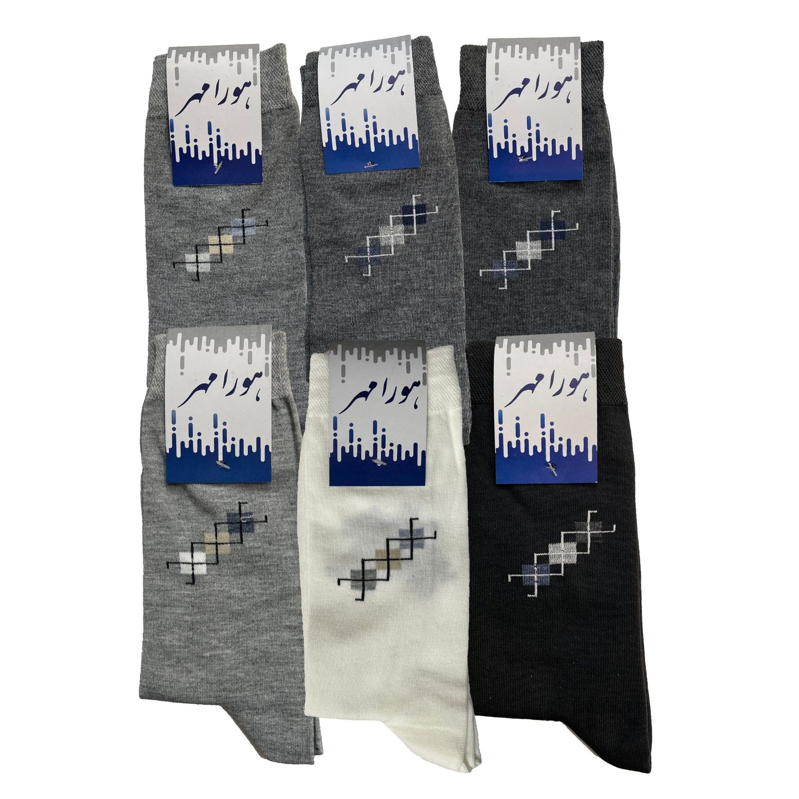 جوراب مردانه هورا مهر مدل HS-L6A مجموعه ۶ عددی -  - 1
