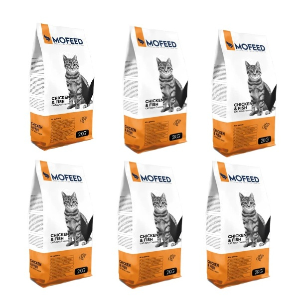 غذا خشک گربه بالغ مفید مدل DIGIA30 FISH&CHICKEN طعم مرغ و ماهی وزن 2000 گرم مجموعه 6 عددی