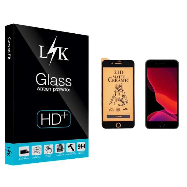 محافظ صفحه نمایش سرامیکی ال کی مدل +HD مناسب برای گوشی موبایل اپل iPhone 8 Plus