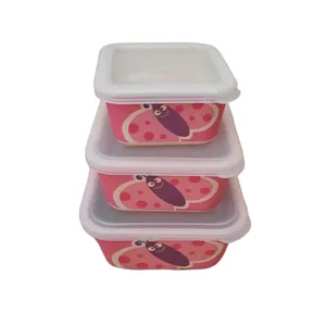 ظرف کودک طرح پروانه کد 455 مجموعه 3 عددی