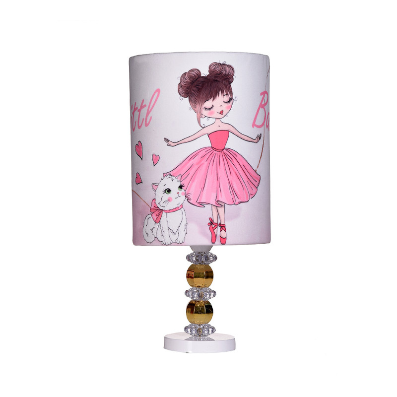 لوستر و آباژور رومیزی اتاق کودک مدل دختر و گربه