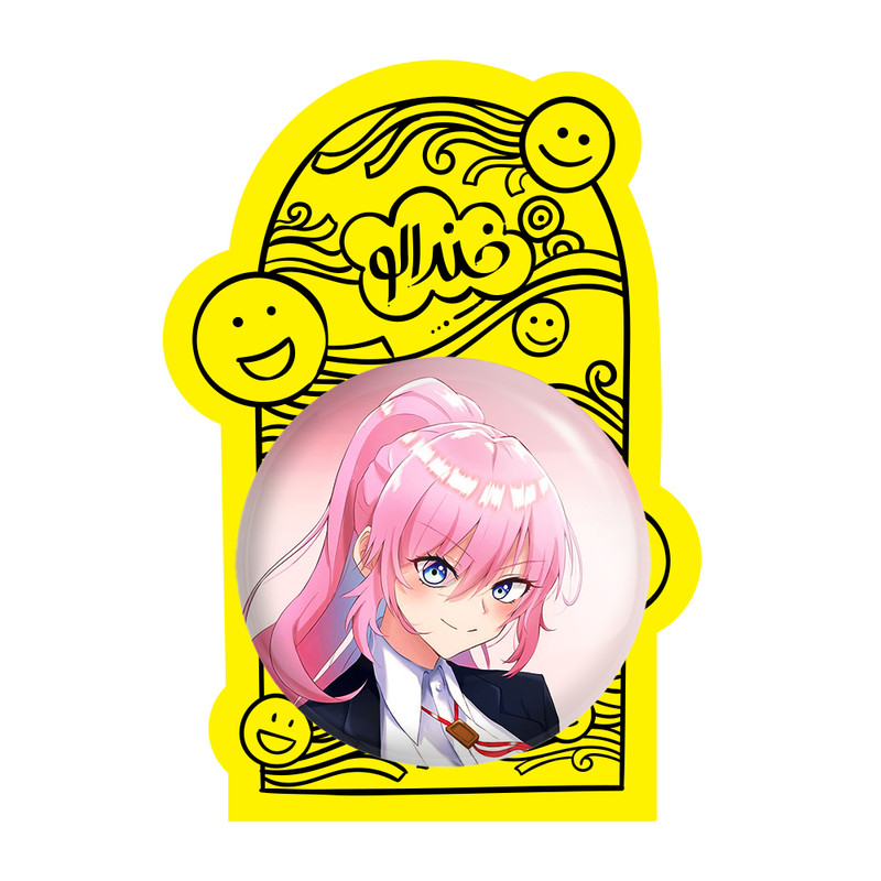 آینه جیبی خندالو طرح شیکیموری سان انیمه شیکیموری مدل تاشو کد 15881