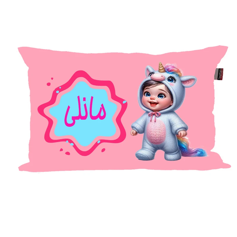 بالش نوزاد ناریکو مدل دخترانه طرح اسم مانلی کد 06129