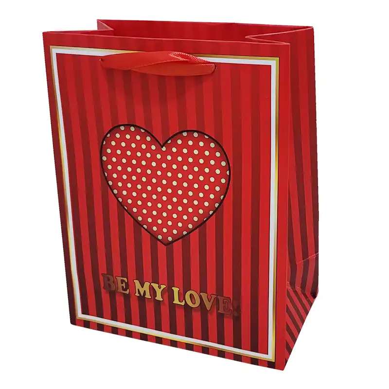 پاکت هدیه طرح قلب مدل BE MY LOVE کد 77700043