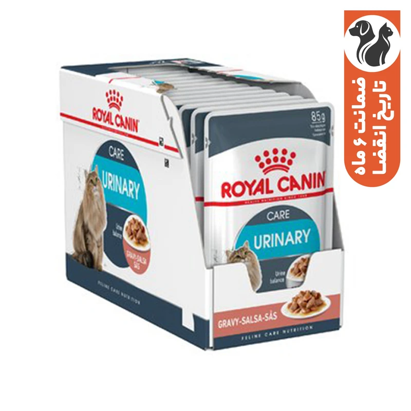 پوچ گربه رویال کنین مدل URINARY وزن 85 گرم بسته 12 عددی
