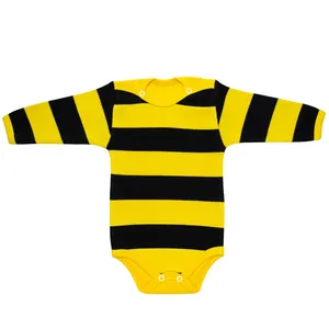 بادی آستین بلند نوزادی مدل زنبور