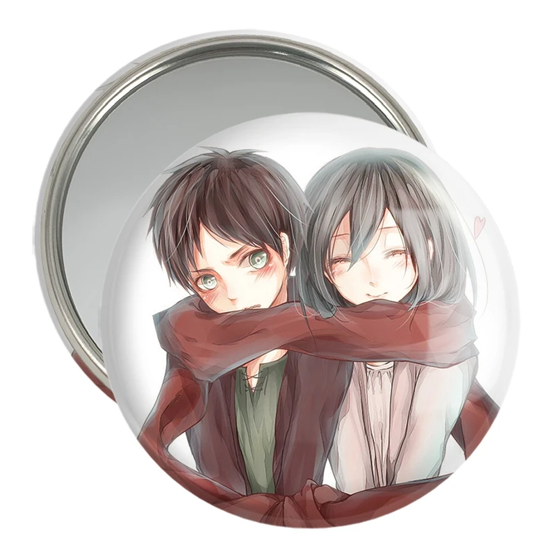آینه جیبی خندالو مدل میکاسا و ارن انیمه اتک آن تایتان Attack on Titan کد 18567