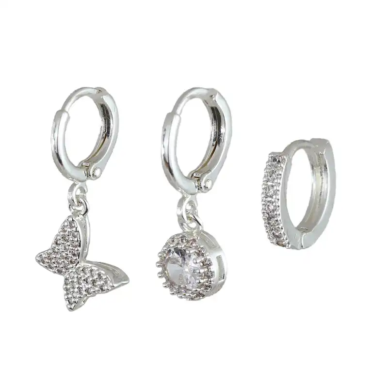 گوشواره زنانه وای اس ایکس مدل ear659 بسته سه عددی