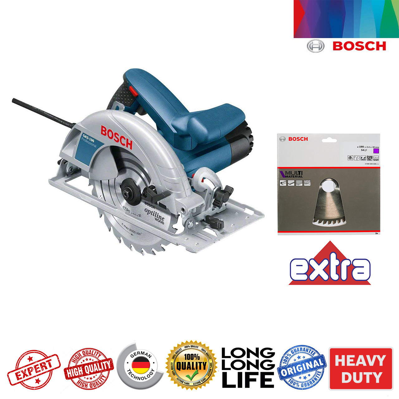 اره دیسکی بوش مدل GKS 190 + Extra