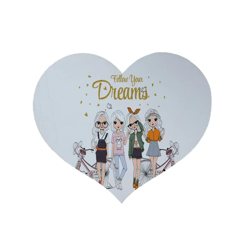 پادری مدل قلب طرح عروسکی کد 5752 سایز 90x90 سانتی متر