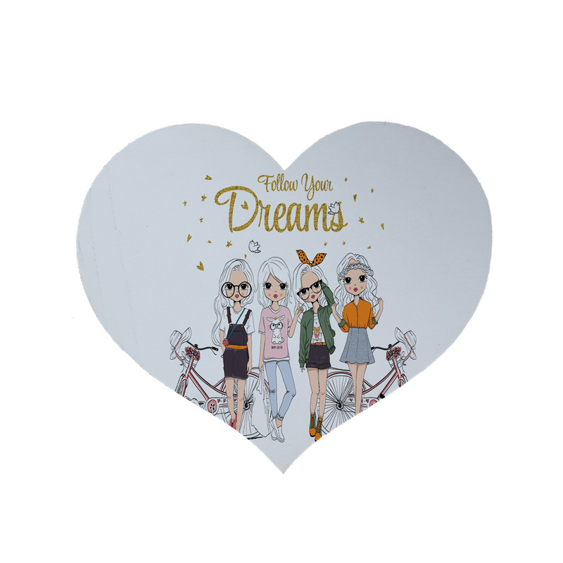 پادری مدل قلب طرح عروسکی کد 5752 سایز 90x90 سانتی متر