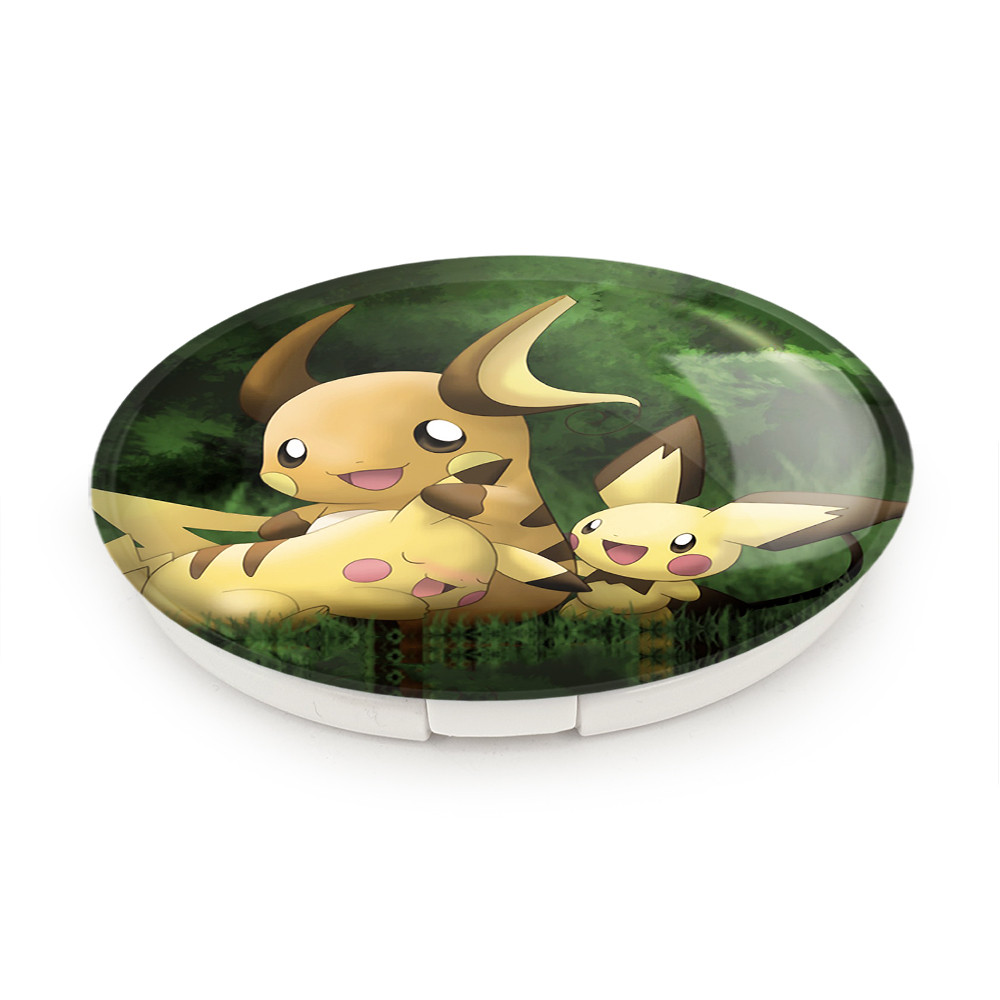 آینه جیبی خندالو طرح پیکاچو انیمه پوکمون مدل تاشو کد 17330
