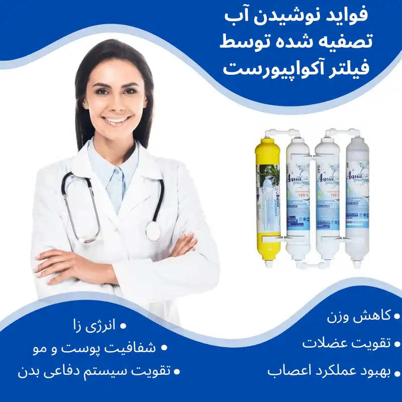 فیلتر تصفیه کننده آب آکوا پیورست شریعتی مدل گیاهی X 800 NEW مجموعه 8 عددی