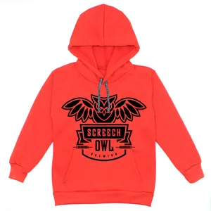 هودی پسرانه مدل جغد A40 رنگ قرمز