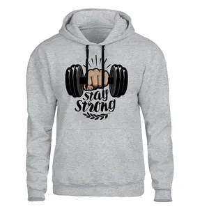 هودی مردانه مدل بدنسازی کد B533 رنگ طوسی