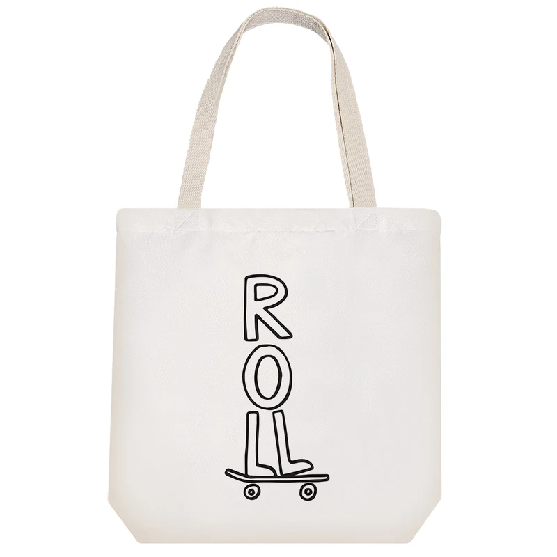 ساک خرید پارچه ای خندالو طرح اسکیت مدل توت بگ کد 6883