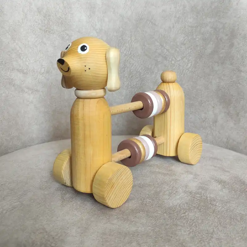 اسباب بازی چوبی مدل سگ شکم حلقه کد 013