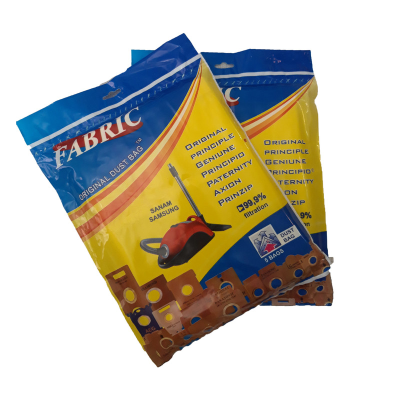 کیسه جاروبرقی فابریک کد 002 بسته 5 عددی مناسب برای جاروبرقی سامسونگ